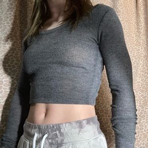 Grey crop top